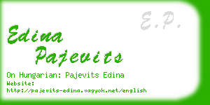 edina pajevits business card